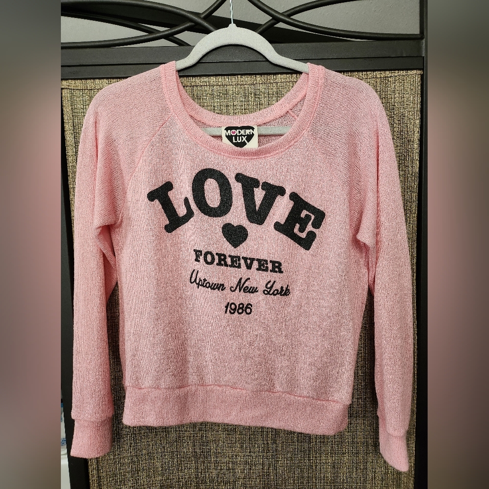 Modern Lux Pink Love Forever Sweater